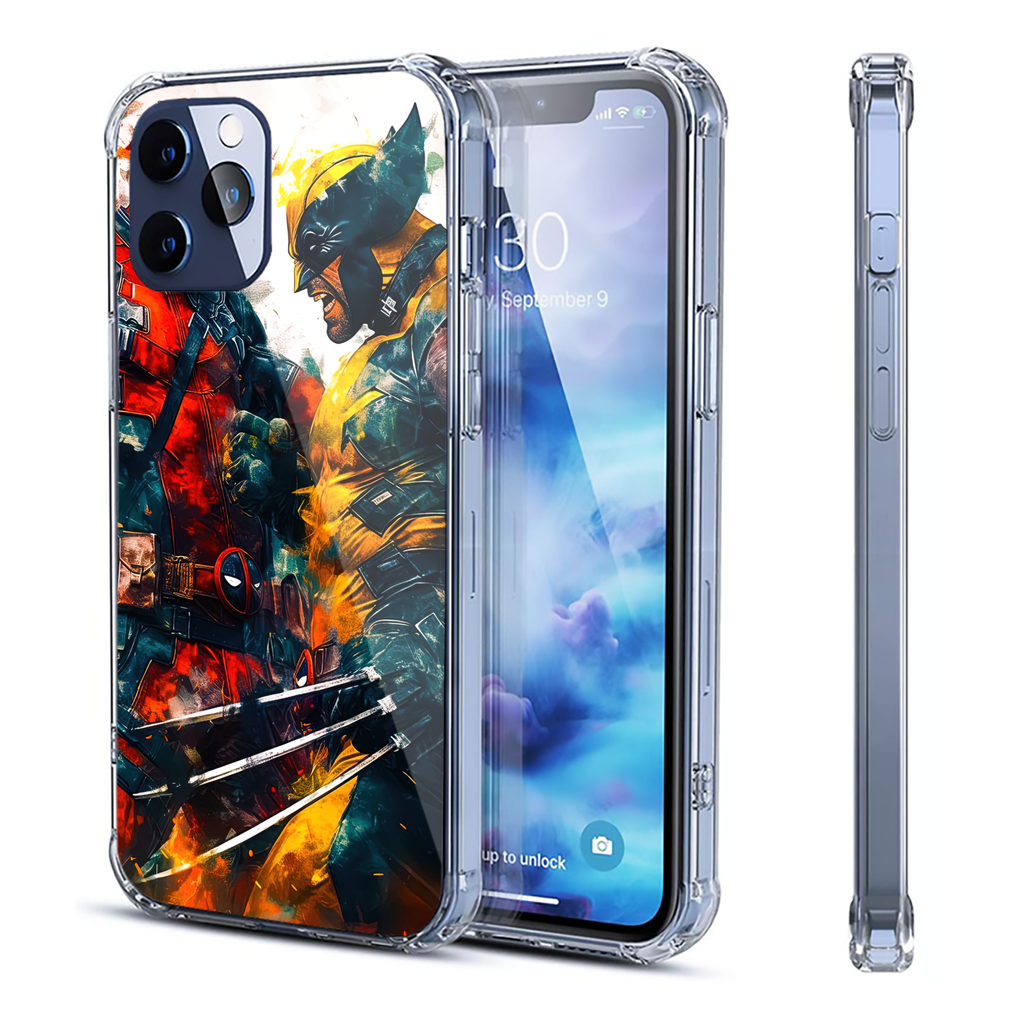 （画像用） Deadpool デッドプール 【iPhone 12シリーズ対応】透明スマホケース（クリアソフトケース）